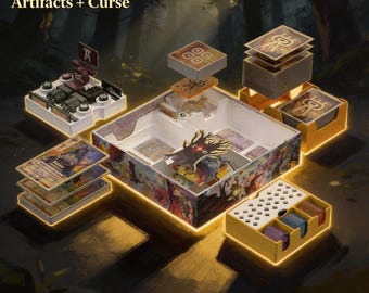 Insert/storage for The Vale of Eternity game – Compatible with expansion & sleeved cards