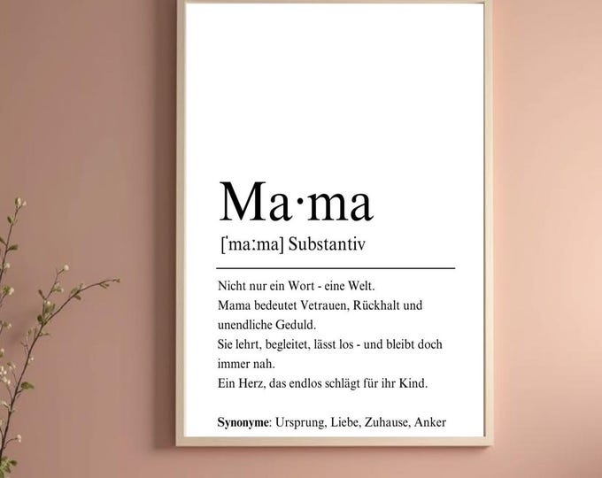 Mothers Day, Muttertag, Geschenk ,Present, Poster, Digital Poster, Wall Art, Room Decor, Decoration