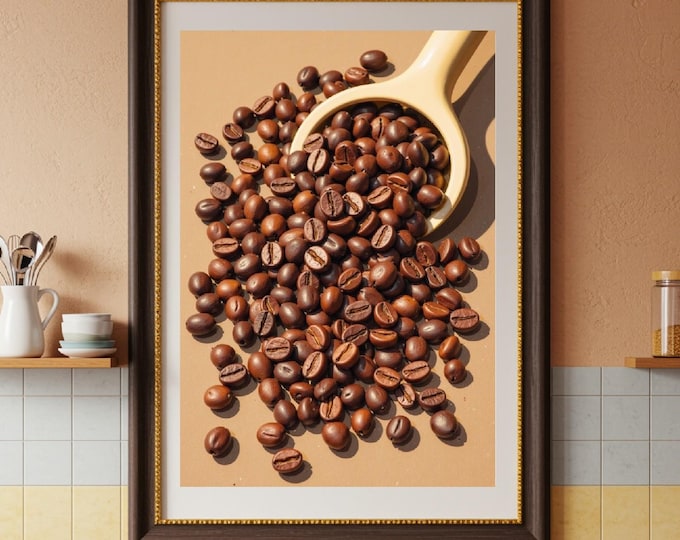 Coffee, Kaffee, Poster, Coffee Poster, Wall Art, Digital Poster, Decoration, Room Decor, Summer, Present, Coffee Beans