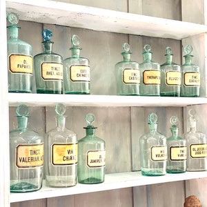 Apothecary large Bottles Pharmacy, Clear Apothecary Bottle, clear Vintage Bottle