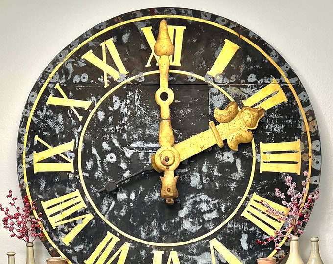 Astounding Antique French Clock Tower Clock, Extra Large French Clock