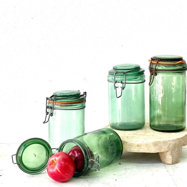 Green Canning Jars Etsy