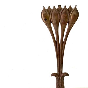 Vintage European Metal Pediment on Marble,  holder, Desk Accessories