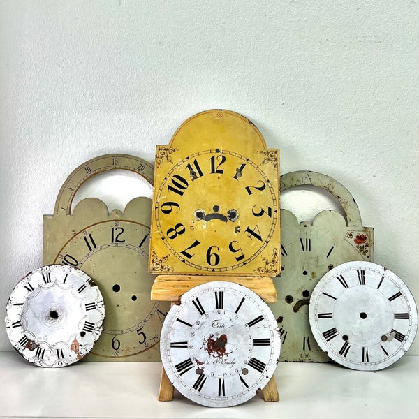 Exquisite Collection of French and English Antique Clock Faces