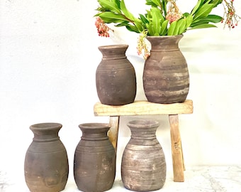 Vintage pottery vase, Pottery vase,