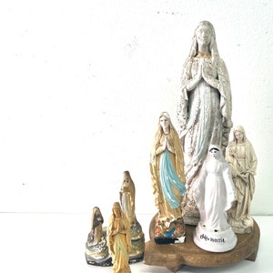 Collection of vintage French Statues, Mary, St Teresa, Virgin Mary image 1