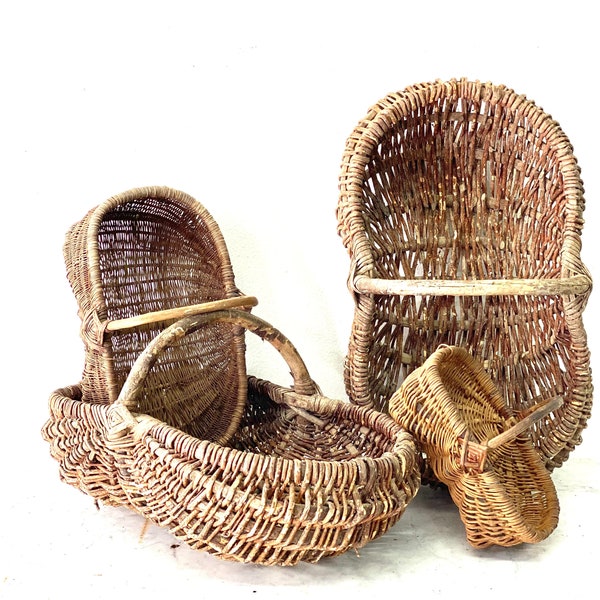 French market baskets, Wicker baskets, Gathering Baskets, French basket