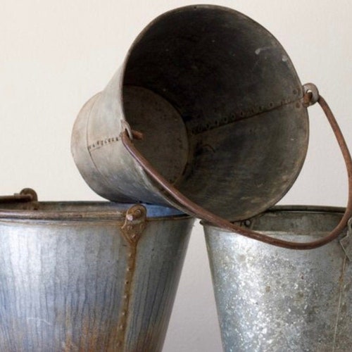 French Farm Bucket French Pail French Zinc Pail or Bucket Etsy