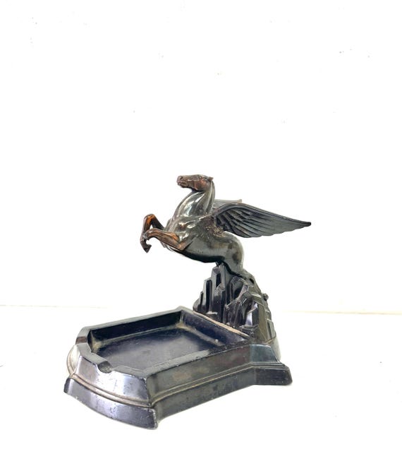 珍しいヴィンテージ 1930 年代のモービル オイル ペガサス像、カード