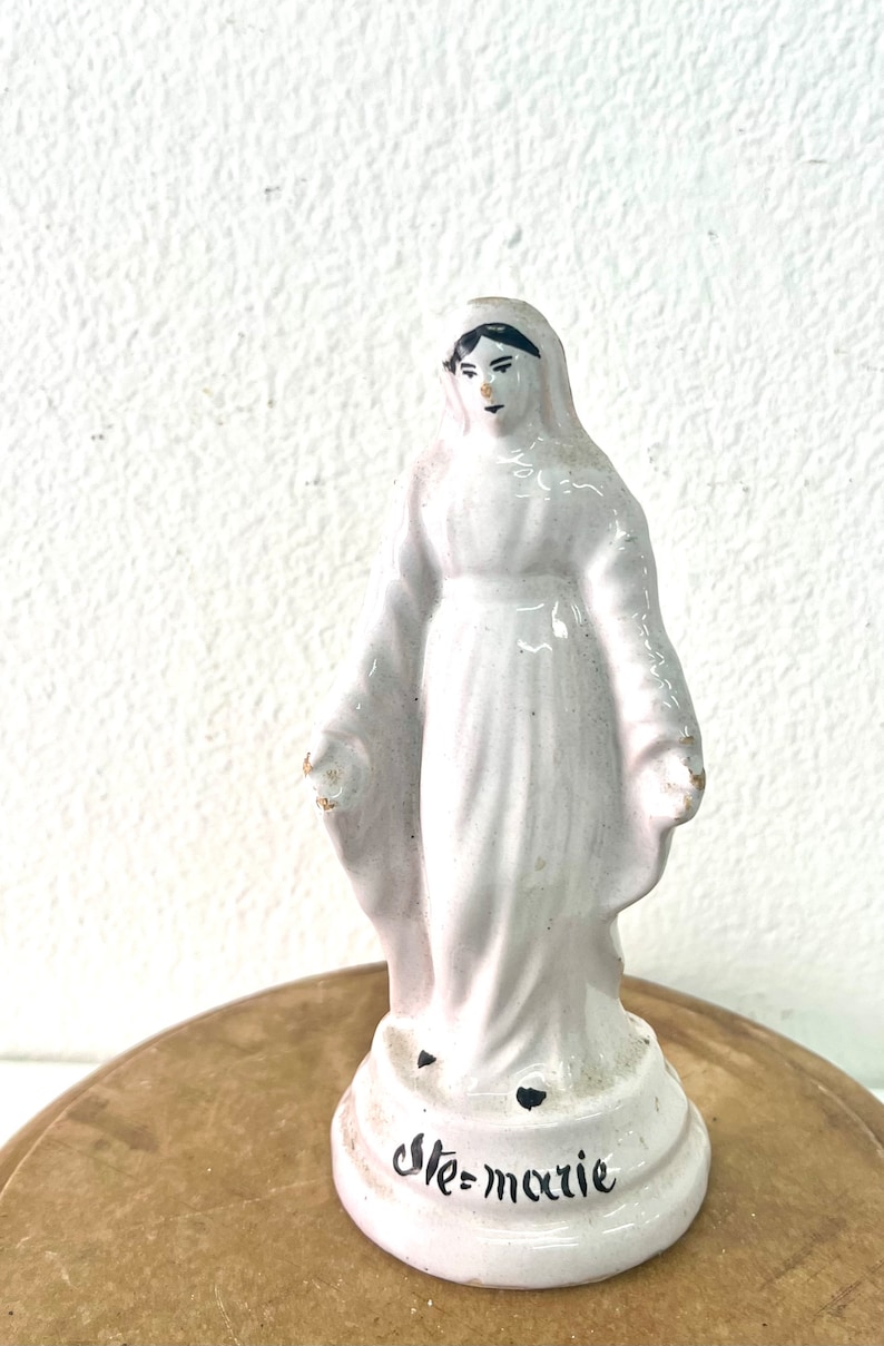 Collection of vintage French Statues, Mary, St Teresa, Virgin Mary 4)