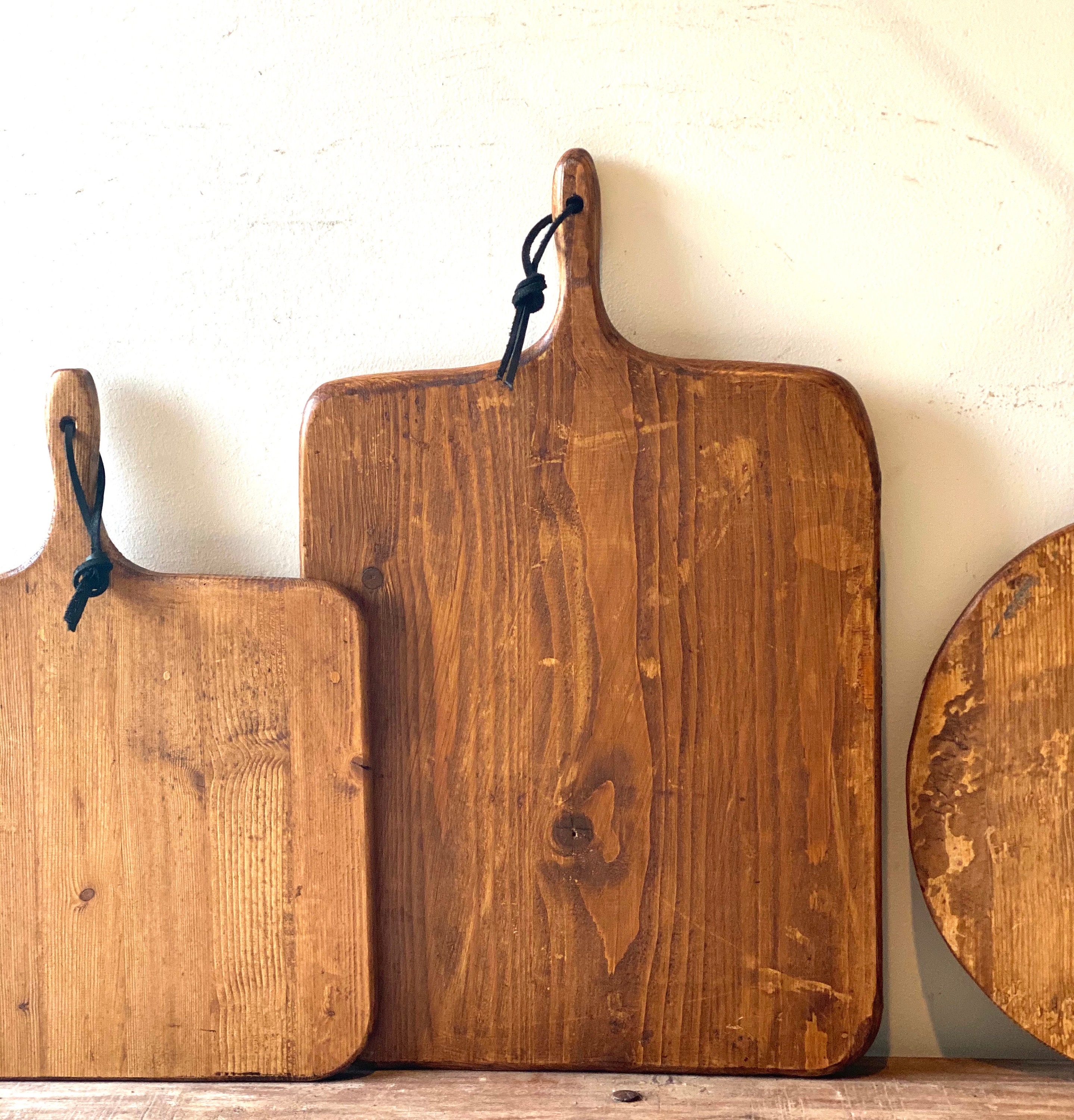 Set of 3 French Vintage Small Rustic Wood Cutting Boards. Wood Chopping  Board. Rustic Kitchen Decor. Farmhouse Kitchen. French Country 