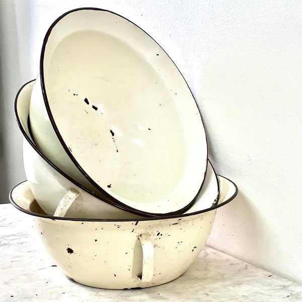 Large Enamel Bowl Etsy
