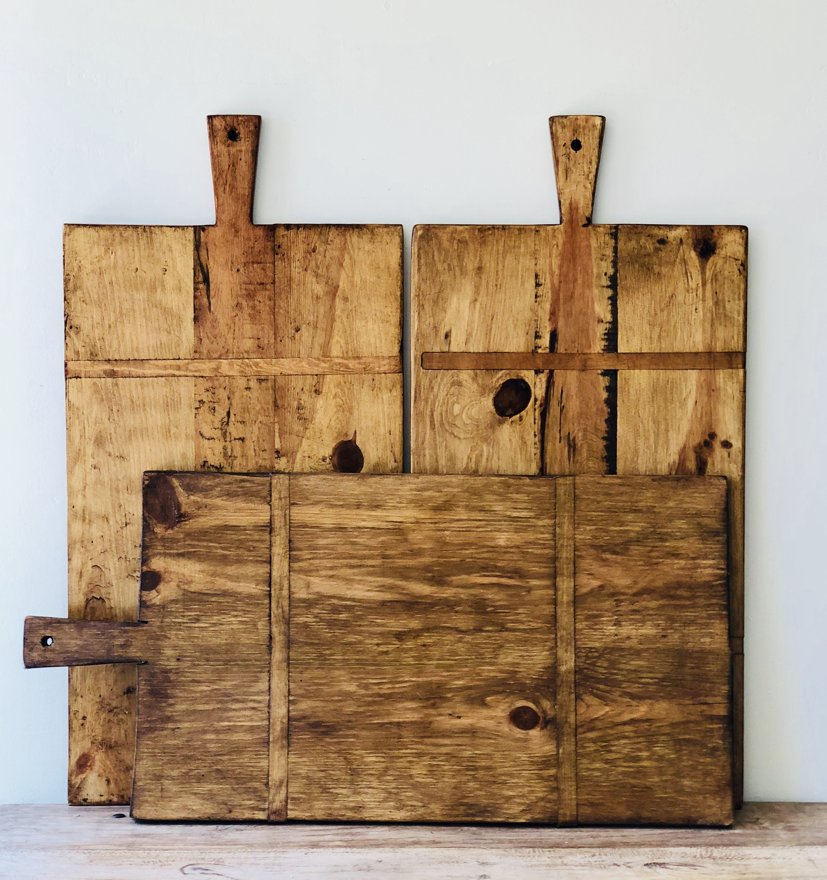 Large Vintage French Wooden Meat Cutting Board, 1980s