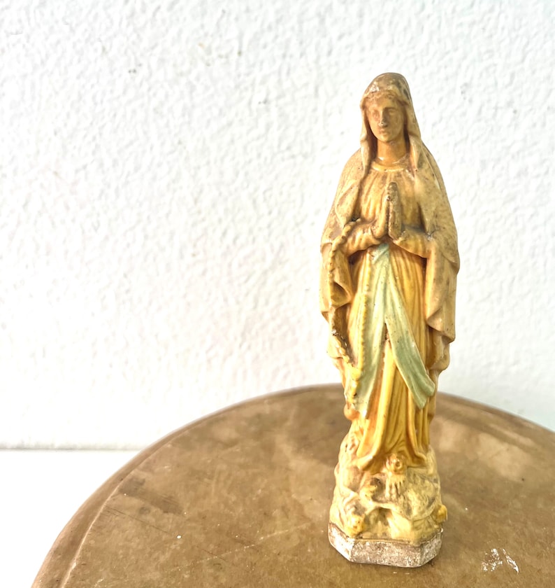 Collection of vintage French Statues, Mary, St Teresa, Virgin Mary 6)