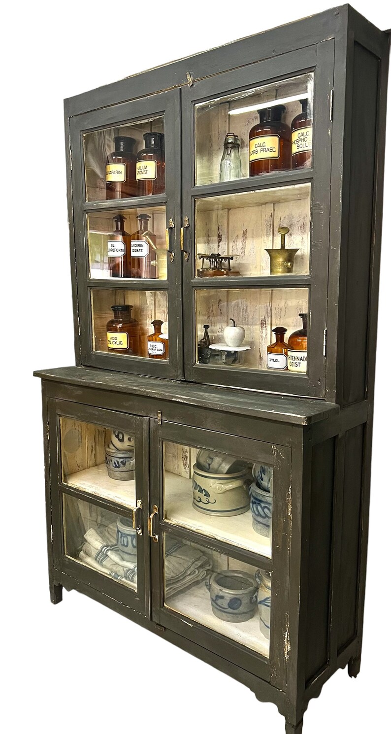 Vintage French Apothecary Hutch French Shop Hutch Shop Etsy