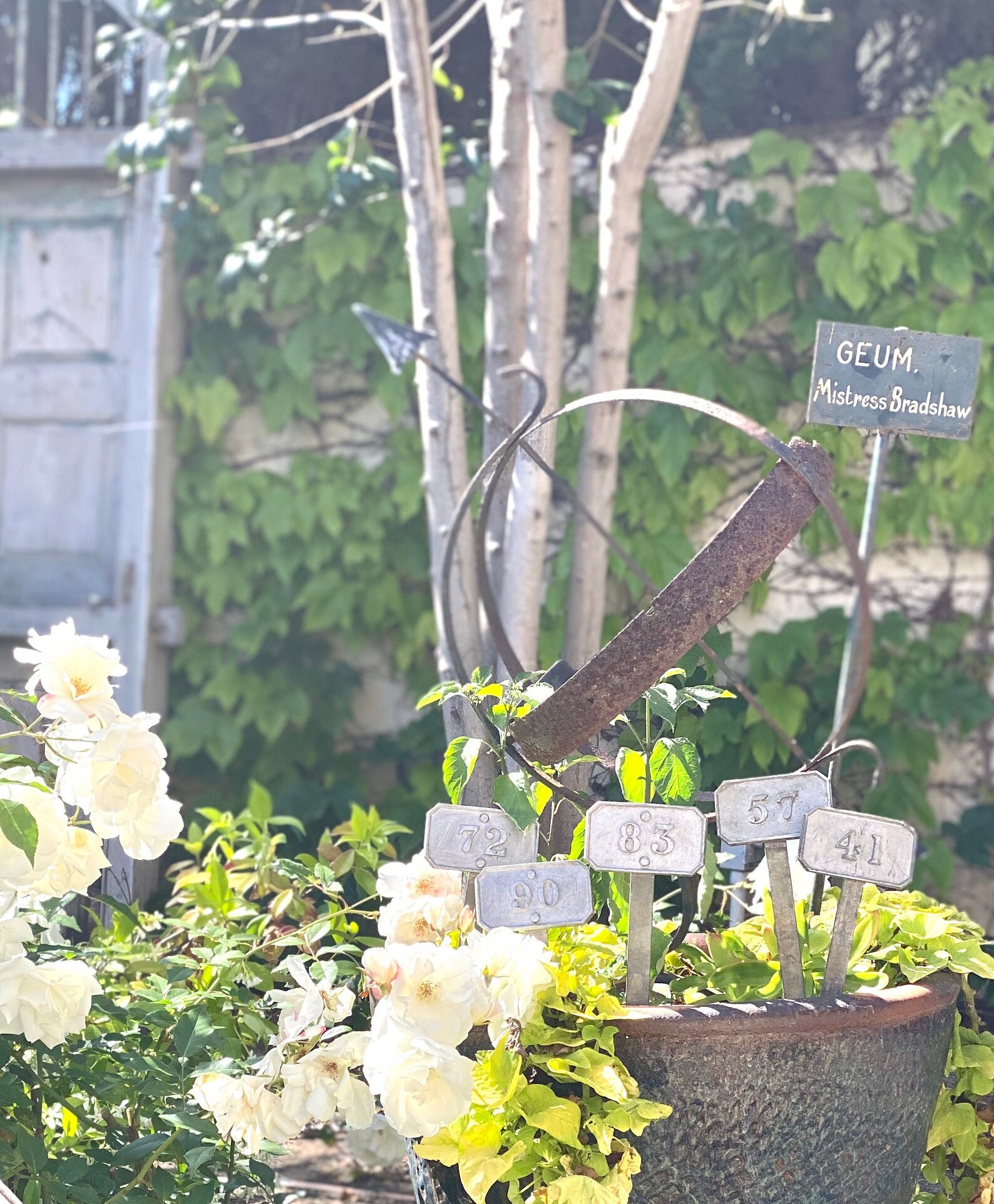 Vintage Französisch Garten Stakes Garten Zahlen