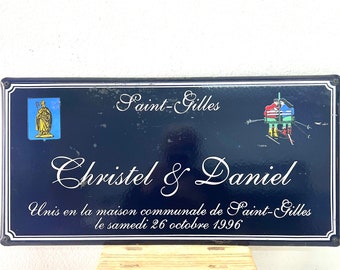 French Enamel Street  Sign, Blue Enamel French Sign