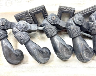 Vintage French Cast Iron Door Knocker, Hand with Ball door knocker