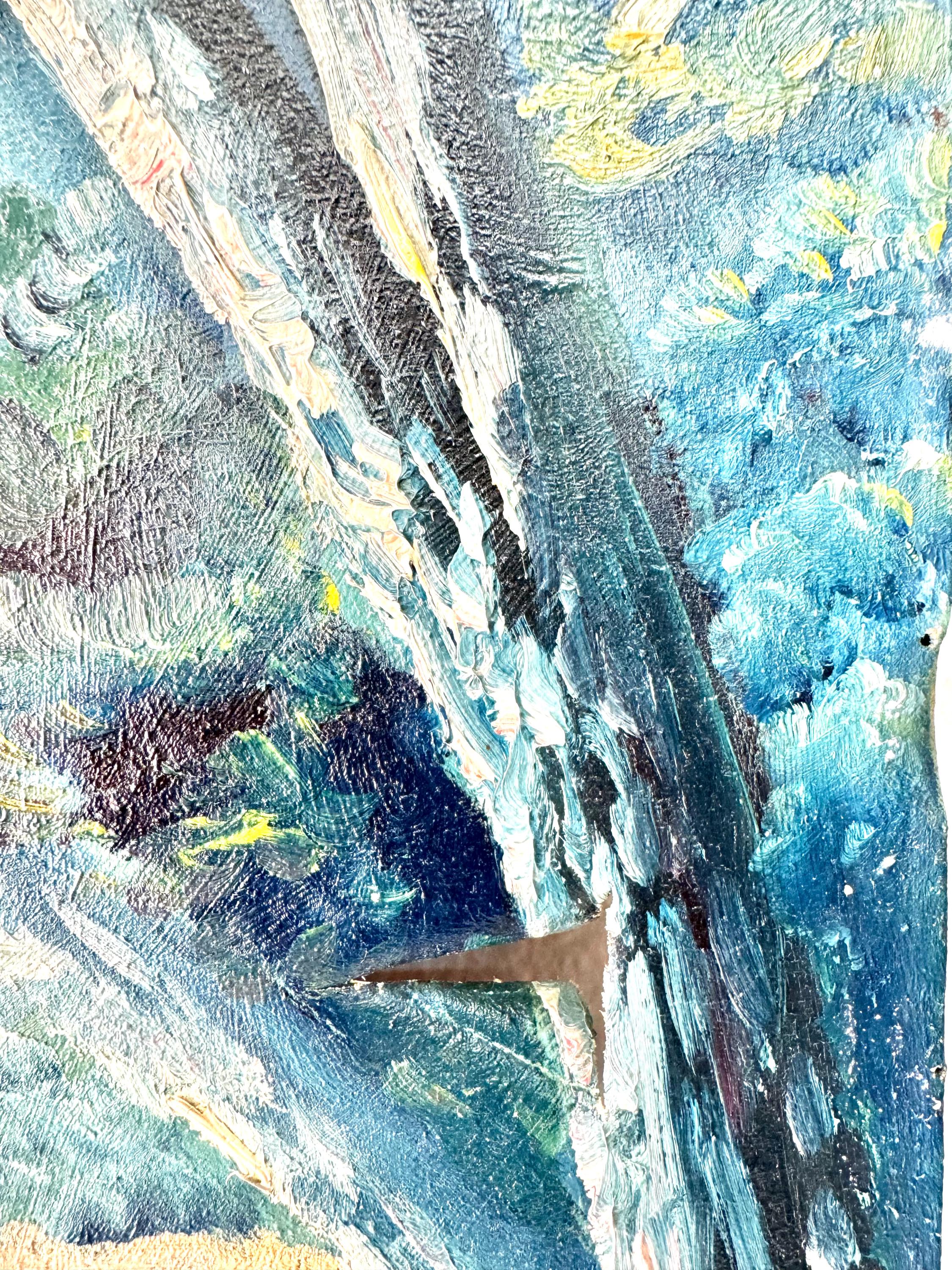美しいオリジナルのフランスの油絵、プロヴァンスの絵画、オリジナルの