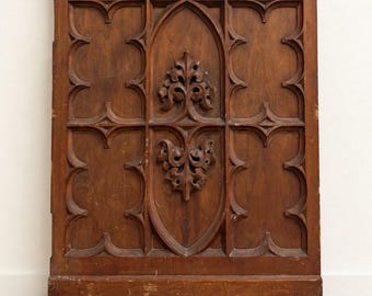 Extraordinary 19th century, Gothic, revival church, peace, solid walnut