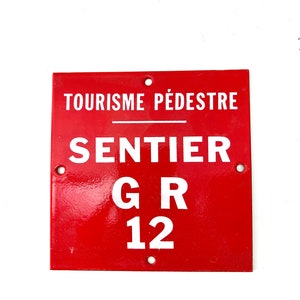 French Street Sign, French Red Enamel Street Sign
