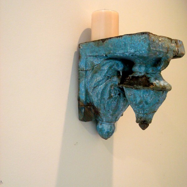 Vintage Metal Corbel Candle Holder