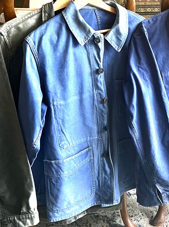 French Blue Workman’s Jacket, Vintage French Jacke