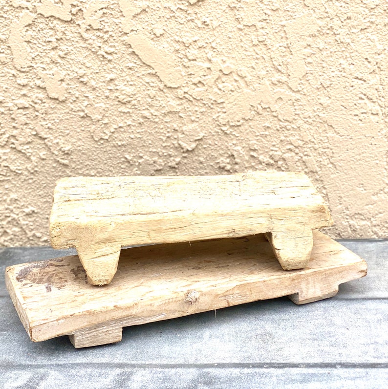 Vintage Wood hand carved Risers European wooden Risers Wood Etsy