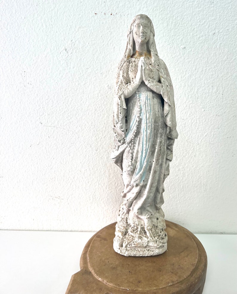 Collection of vintage French Statues, Mary, St Teresa, Virgin Mary 1)