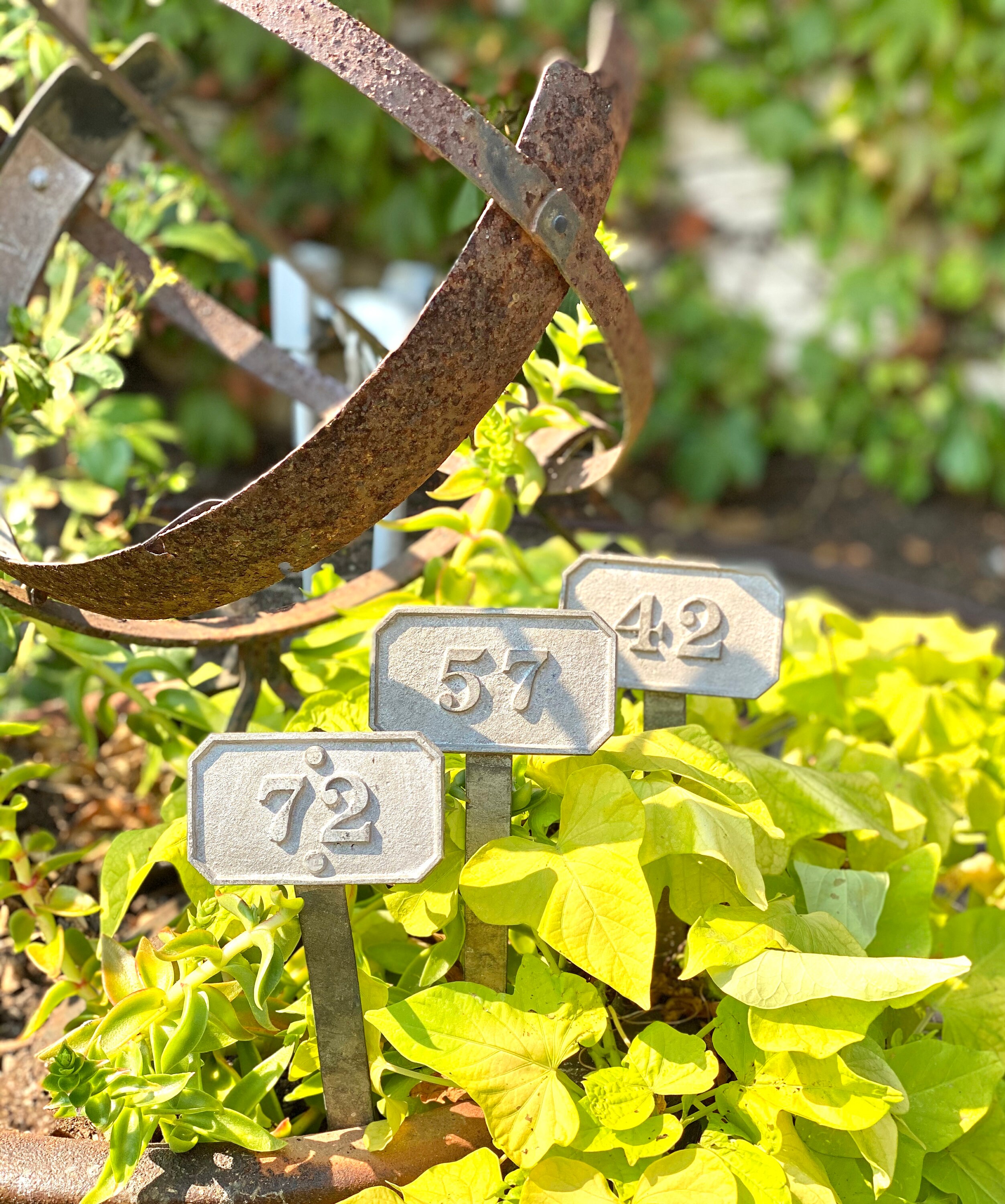 Vintage Französisch Garten Stakes Garten Zahlen