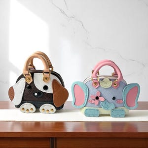Geldbörse, süßer Tier Schlüsselanhänger, Schlüsselanhänger Brieftasche, Leder Taschenanhänger, Airpods Pro Hülle, Leder-Accessoires, Geschenk für Sie, Geschenkidee