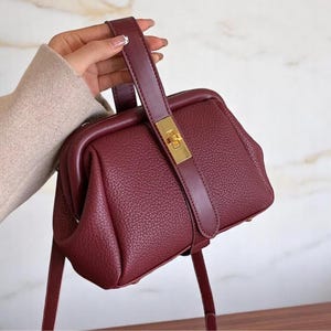 Leder Handtasche, Crossbody Tasche, Leder Clutch, PU Leder Tasche, Schultertasche, Retro Stil, Freundin Geschenk, Geburtstagsgeschenk, Geschenk für Sie