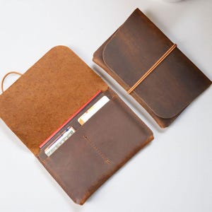 Capa para passaporte, porta-passaporte de couro legítimo, carteira de viagem, organizador de couro, acessório de viagem, presente para ele, presente de aniversário