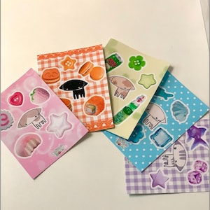 Linda hoja de pegatinas de gato heisei retro linda hoja de pegatinas linda