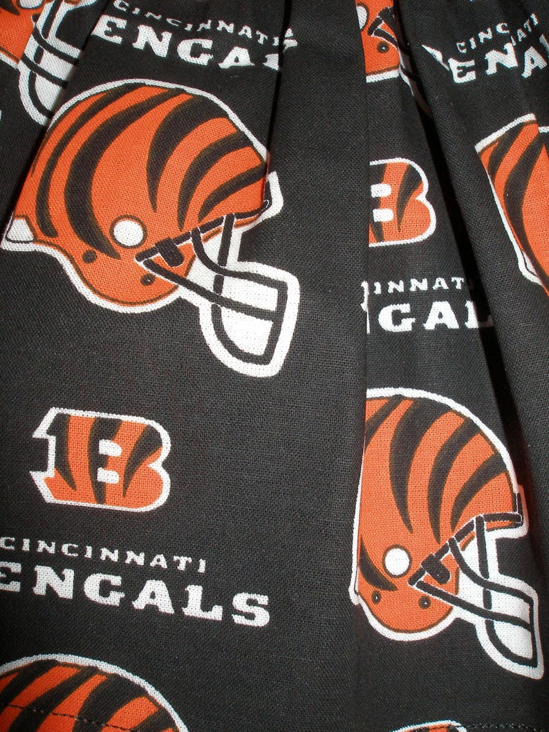 Handmade Dress for 18 inch dolls - football team print - Choose 1 Bengals