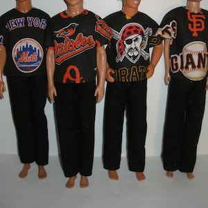 Handmade Male Fashion doll clothes - Baseball Team Outfits