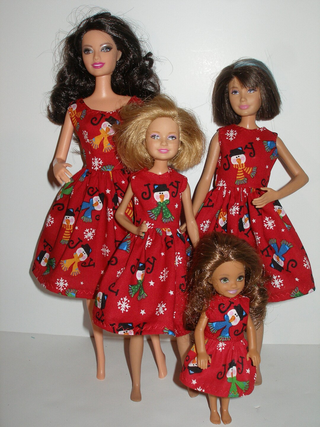 Handmade Fashion Doll Clothes Sister Set of 4 Dresses or Individual