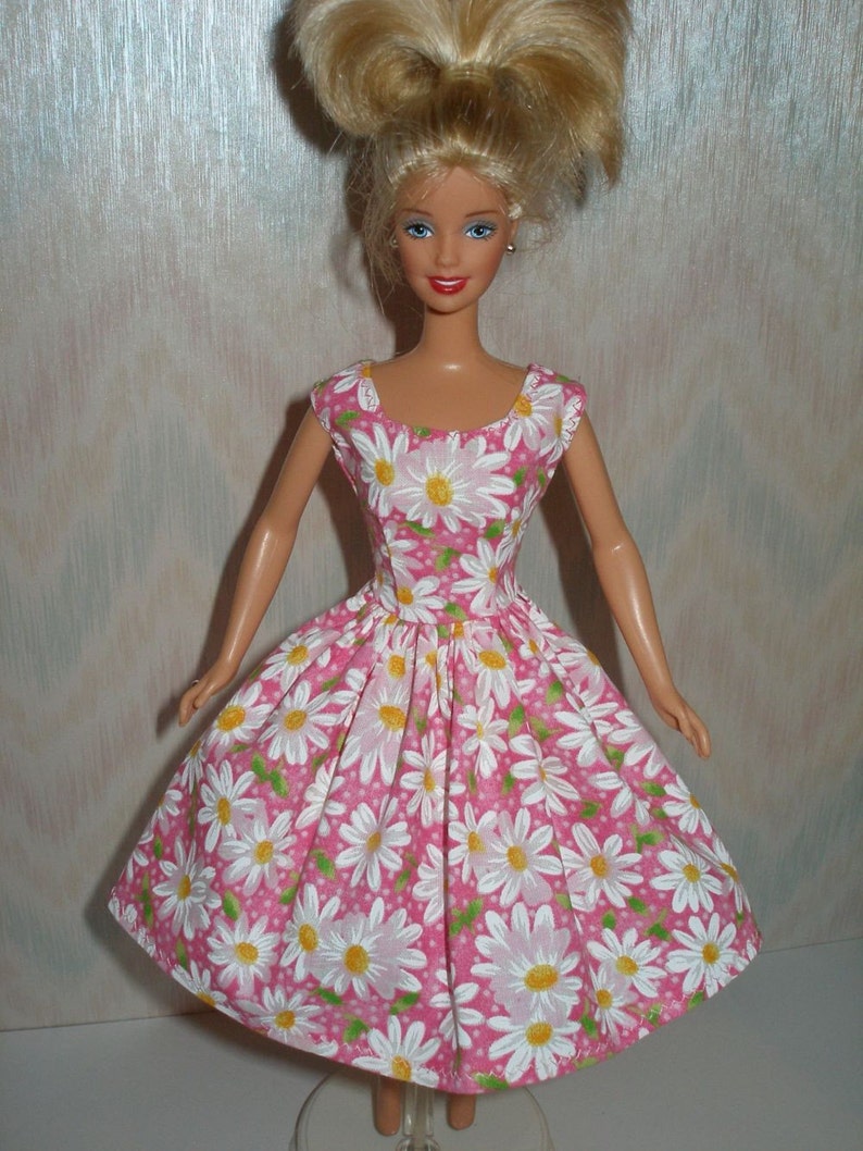 Daisy handmade 11.5 fashion doll dress your choice of color pink, blue, purple or black Pink