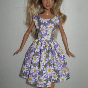 Daisy handmade 11.5 fashion doll dress your choice of color pink, blue, purple or black Purple
