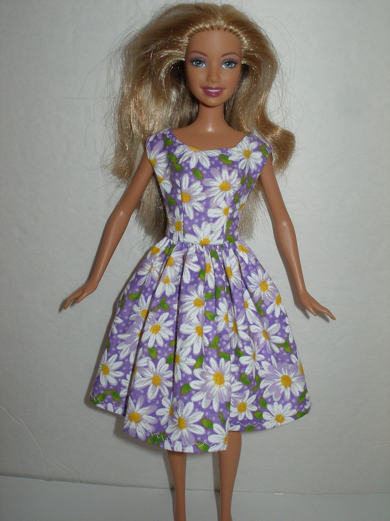 Daisy handmade 11.5 fashion doll dress your choice of color pink, blue, purple or black Purple