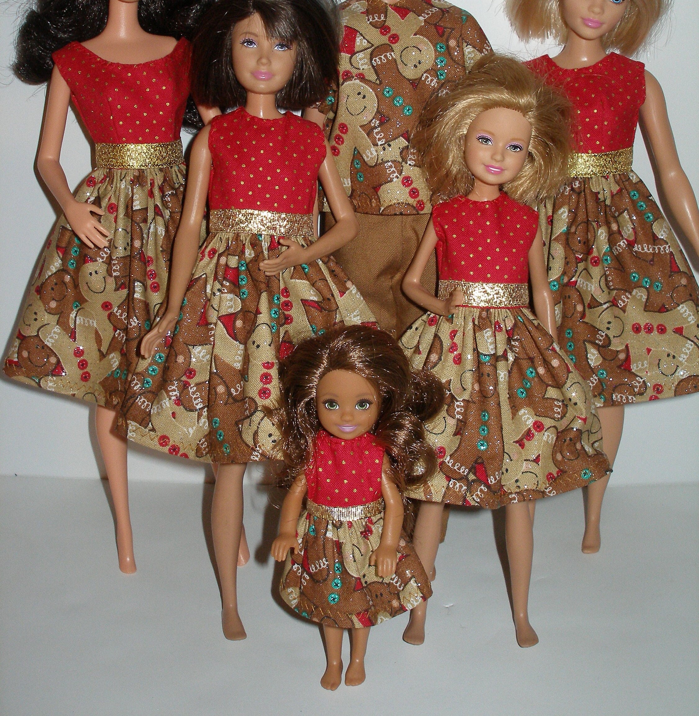Handmade Fashion Doll Clothes Gingerbread Man Christmas Dress Sister Set Etsy