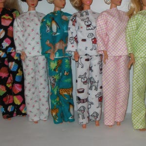 Handmade for 11.5&quot; fashion dolls  - Your choice -- choose 1 - flannel pajamas