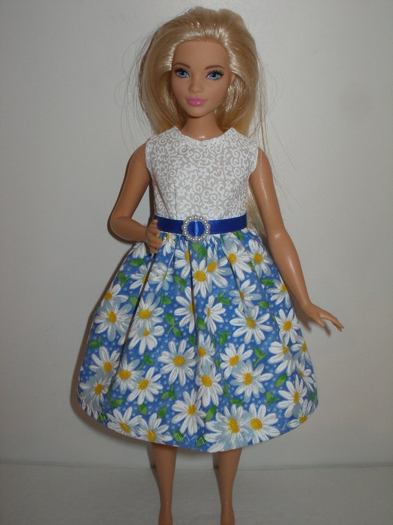 Barbie Extra Fancy Curvy Doll Outfit Blue Flower Print Pants
