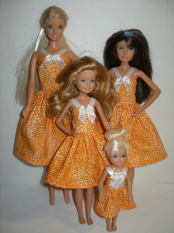 DOLL CLOTHES BARBIE PAJAMAS SET LITTLE BUTTERFLY PRINT