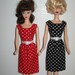 Handmade 11.5' fashion doll dress -Your choice - choose 1 - red, navy blue or black and white polka dot 