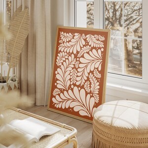 Brown Boho Wall Art, Digital Printable Poster