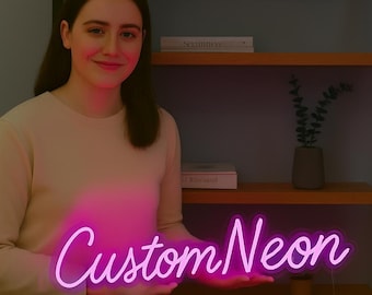 Letrero de neón personalizado con nombre / Letrero de neón luminoso / Letrero de neón para dormitorio / Letrero LED personalizado / Letreros de neón / Letreros de neón LED personalizados / ¡Letrero personalizado!