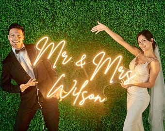Custom Neon Sign, Neon Light Sign, Wedding Neon Sign, Name Neon Sign, Neon Signs, Wedding Decor, LED Light, Wall Decor, Gift sign,Neon light