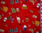 Coffee fabric bty Espresso baristas donut cotton print quilt sewing material by the yard quilter Mocha Latte espresso love coffee addict