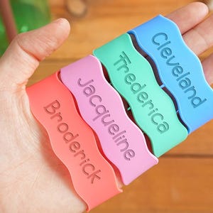 Personalized Bottle labels, Bottle Bands for Kid, Cup label bands, Sippy cup label, Sport bottle label,Engraved Band Gift,Water bottle label